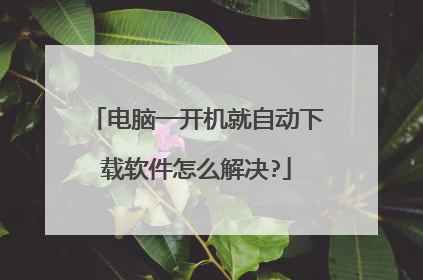 电脑一开机就自动下载软件怎么解决?