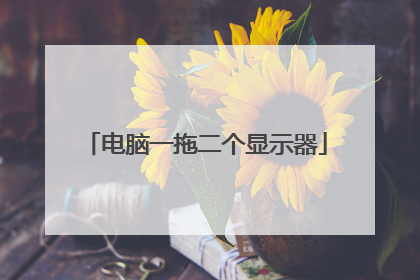 电脑一拖二个显示器