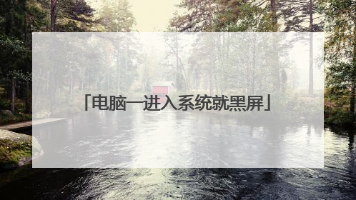 电脑一进入系统就黑屏
