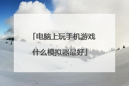 电脑上玩手机游戏什么模拟器最好