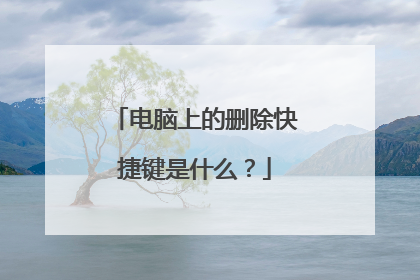 电脑上的删除快捷键是什么?