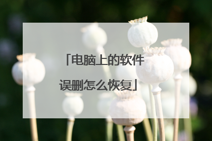 电脑上的软件误删怎么恢复