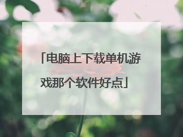 电脑上下载单机游戏那个软件好点