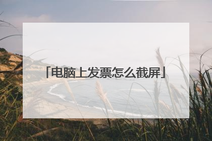 电脑上发票怎么截屏