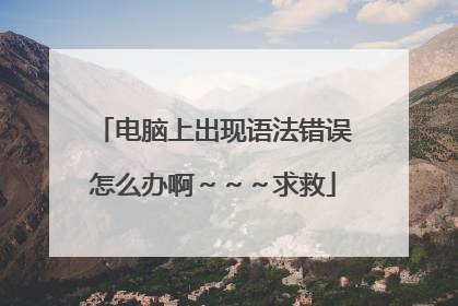 电脑上出现语法错误怎么办啊～～～求救