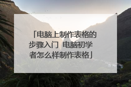 电脑上制作表格的步骤入门 电脑初学者怎么样制作表格