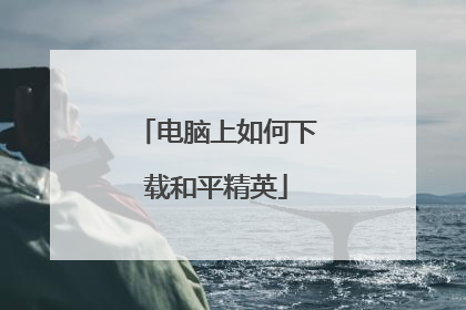 电脑上如何下载和平精英