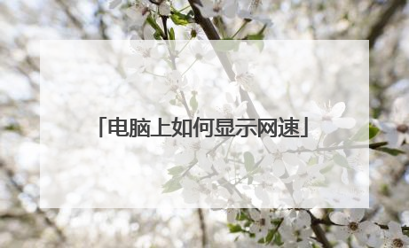电脑上如何显示网速