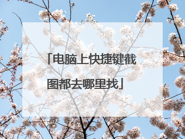 电脑上快捷键截图都去哪里找