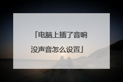 电脑上插了音响没声音怎么设置