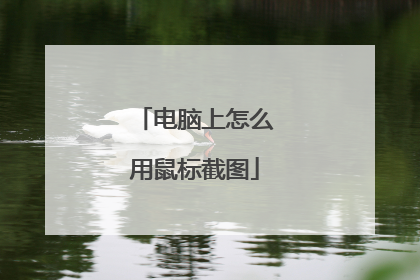 电脑上怎么用鼠标截图