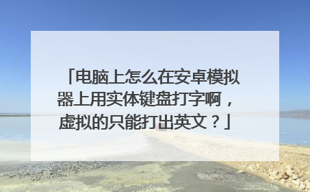 电脑上怎么在安卓模拟器上用实体键盘打字啊,虚拟的只能打出英文?