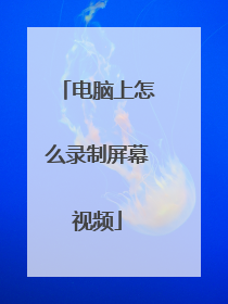 电脑上怎么录制屏幕视频