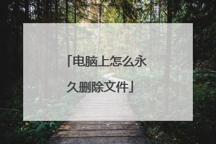 电脑上怎么永久删除文件