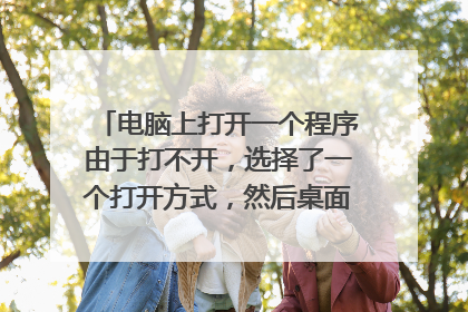 电脑上打开一个程序由于打不开，选择了一个打开方式，然后桌面的所有快捷方式都变成那个打开方式了？