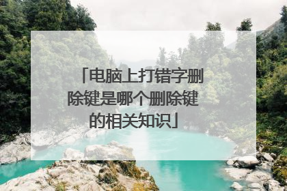 电脑上打错字删除键是哪个删除键的相关知识