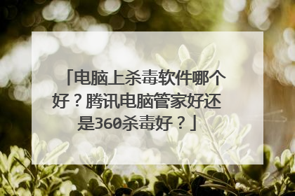 电脑上杀毒软件哪个好？腾讯电脑管家好还是360杀毒好？