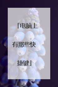 电脑上有那些快捷键