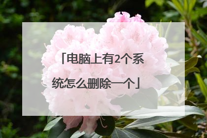 电脑上有2个系统怎么删除一个