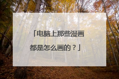 电脑上那些漫画都是怎么画的?