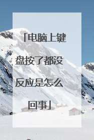 电脑上键盘按了都没反应是怎么回事