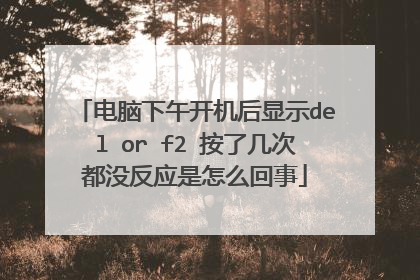 电脑下午开机后显示del or f2 按了几次都没反应是怎么回事