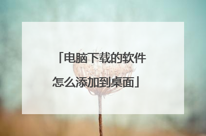 电脑下载的软件怎么添加到桌面