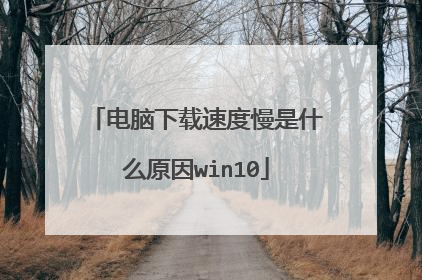 电脑下载速度慢是什么原因win10