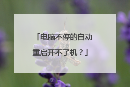电脑不停的自动重启开不了机?