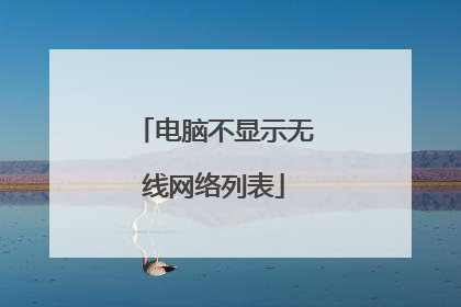 电脑不显示无线网络列表