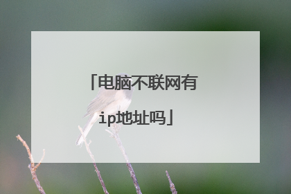 电脑不联网有ip地址吗