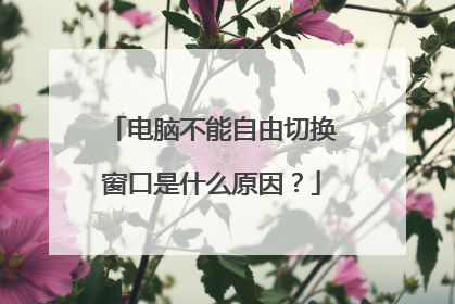 电脑不能自由切换窗口是什么原因？