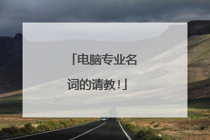 电脑专业名词的请教!