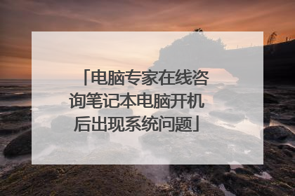 电脑专家在线咨询笔记本电脑开机后出现系统问题