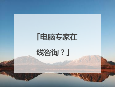 电脑专家在线咨询？