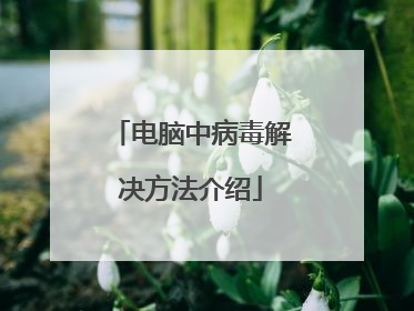 电脑中病毒解决方法介绍