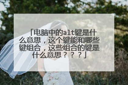 电脑中的alt键是什么意思,这个键能和哪些键组合,这些组合的键是什么意思???