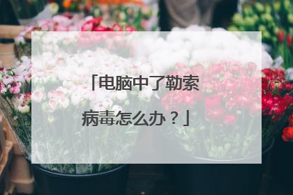电脑中了勒索病毒怎么办?