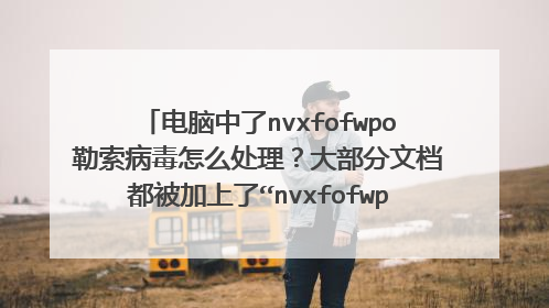 电脑中了nvxfofwpo勒索病毒怎么处理？大部分文档都被加上了“nvxfofwpo”后缀，求大神支招。