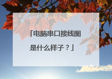 电脑串口接线图是什么样子?
