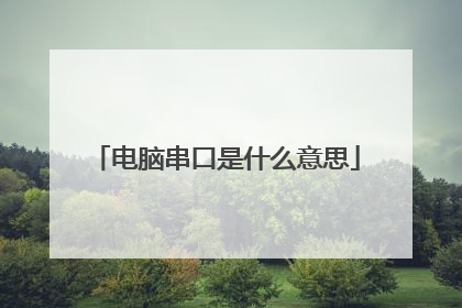 电脑串口是什么意思