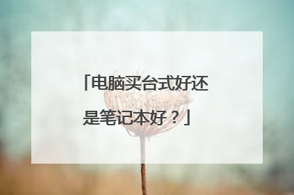 电脑买台式好还是笔记本好?