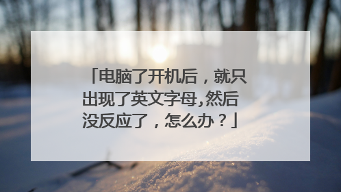 电脑了开机后,就只出现了英文字母,然后没反应了,怎么办?