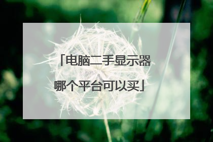 电脑二手显示器哪个平台可以买