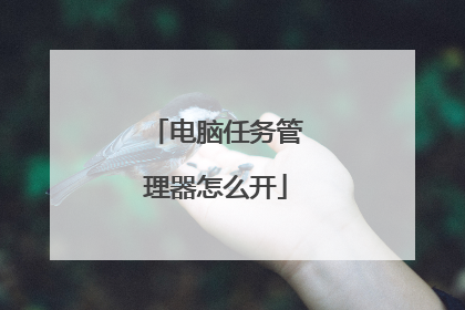 电脑任务管理器怎么开
