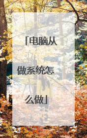 电脑从做系统怎么做