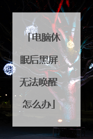 电脑休眠后黑屏无法唤醒怎么办