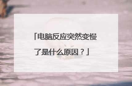 电脑反应突然变慢了是什么原因?