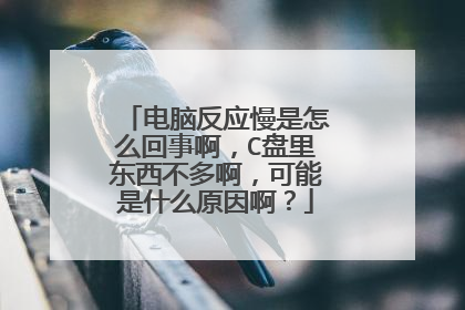 电脑反应慢是怎么回事啊,C盘里东西不多啊,可能是什么原因啊?