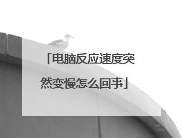 电脑反应速度突然变慢怎么回事